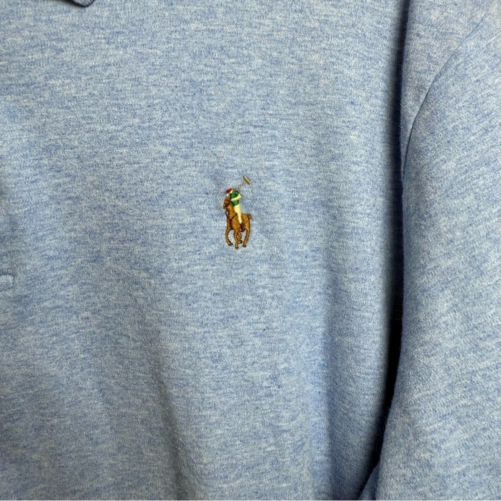Ralph Lauren Blue Polo Shirt with Embroidered Logo - Picture 4 of 6